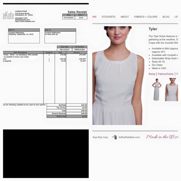 NWT Lula Kate custom made LWD size 16 - Picture 8 of 8